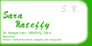 sara mateffy business card